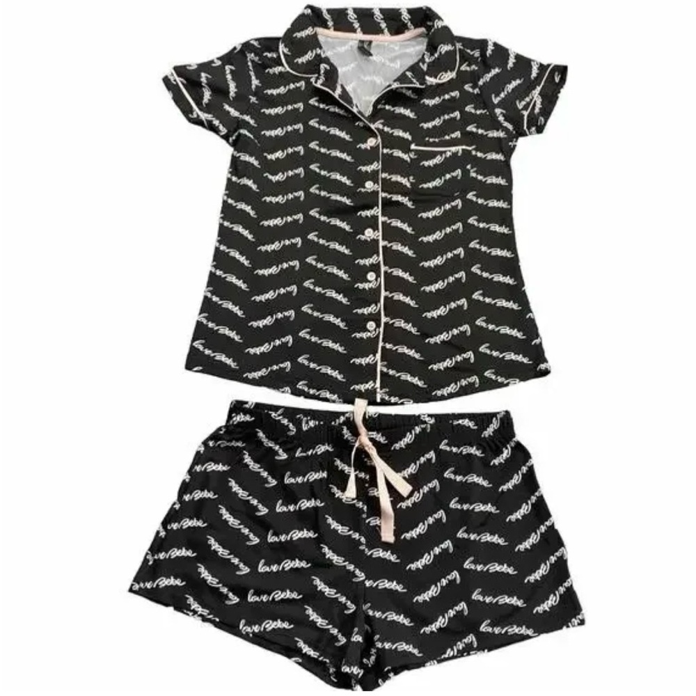 NEW Women Bebe Pajama Set Sleepwear Size Small